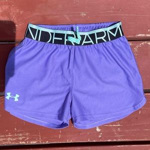 Girl’s youth small purple Under Armour shorts